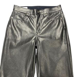 GAP Metallic Silver Flare Pants